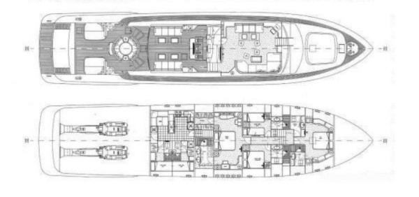 Yacht à moteur Mina II